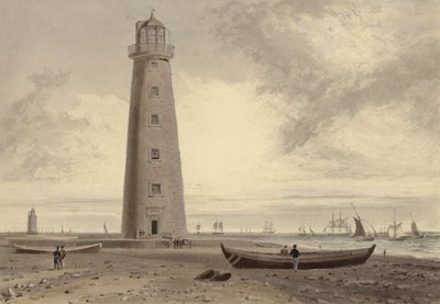 The Orford Ness Lighthouses, Suffolk by William Daniell