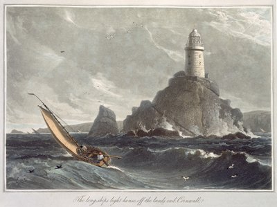 The Longships Lighthouse of Lands End, Cornwall, from Volume I of 