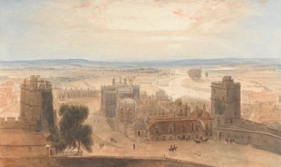 View from the Round Tower, Windsor Castle by William Daniell