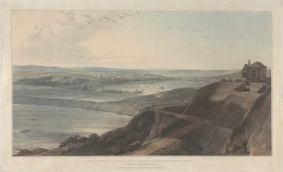 View of the Town and Part of the Harbour of Falmouth from Pendennis Castle, Cornwall by William Daniell