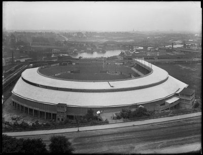 Aerial view of the Polo Grounds by William Davis Hassler