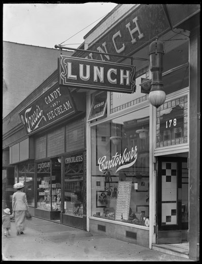 Canterbury Lunch sign at 202 (or 178) E. 125th Street, New York City, May 2, 1916 by William Davis Hassler