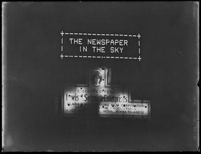 Illuminated sign for advertising and floodlit sign for Selznick Enterprises, New York City, January 1917 by William Davis Hassler