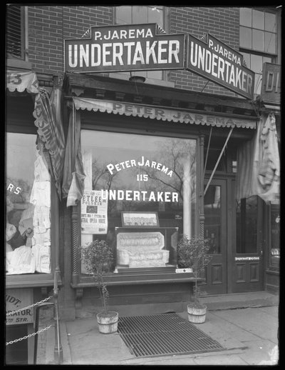 Peter Jarema, Ukrainian undertaker, 115 Avenue A, New York City by William Davis Hassler