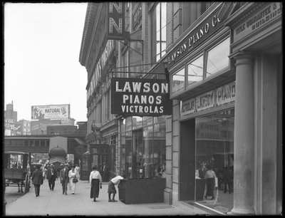 Sign for Lawson Pianos, 372 E. 149th Street, New York City by William Davis Hassler