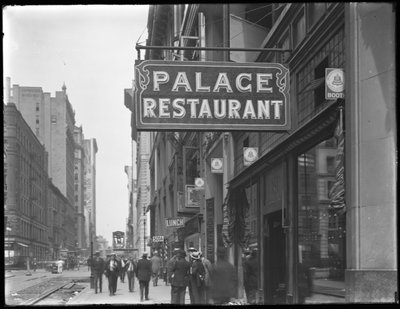 Sign for the Palace Restaurant, W. 28th Street, New York City by William Davis Hassler