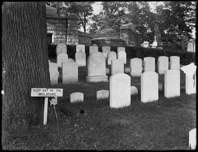 The Grave of Washington Irving, Sleepy Hollow Cemetery, Tarrytown, N.Y., July 8, 1914 by William Davis Hassler