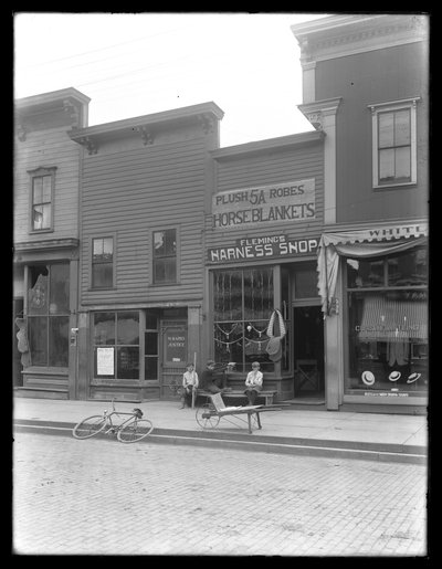 Three Unidentified Boys Outside Fleming