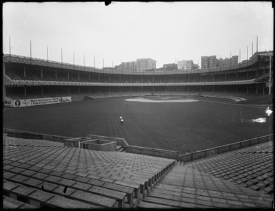 View of the Polo Grounds from the bleachers to the field and grandstand, New York, July 3, 1914 by William Davis Hassler