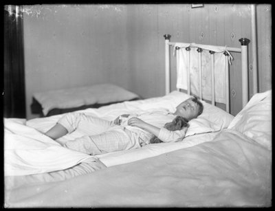 William Gray Hassler Asleep with His Teddy Bear by William Davis Hassler