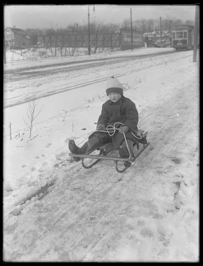 William Gray Hassler with his new sled by William Davis Hassler