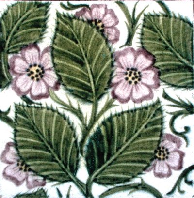 Tile with Floral Design by William de Morgan