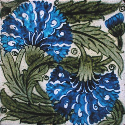 Tile with Floral Design by William de Morgan