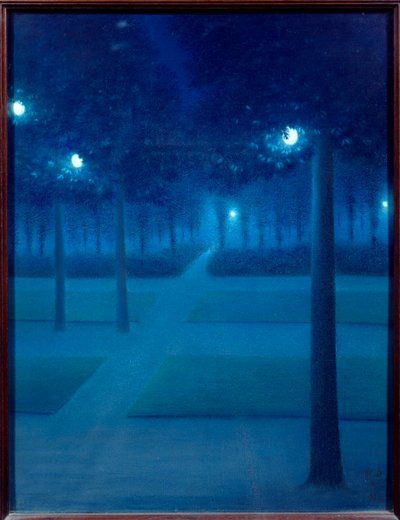 Night Scene in the Parc Royal, Brussels by William Degouve de Nuncques