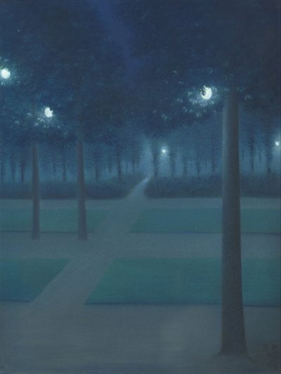 Nocturne in the Parc Royal, Brussels by William Degouve de Nuncques