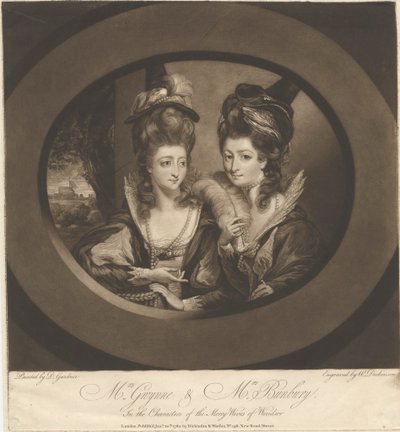 Mrs. Gwynne and Mrs. Bunbury in the Characters of the Merry Wives of Windsor by William Dickinson