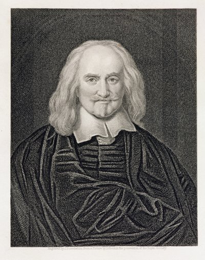 Portrait of Thomas Hobbes, Engraved by James Posselwhite, pub. by William Mackenzie by William Dobson