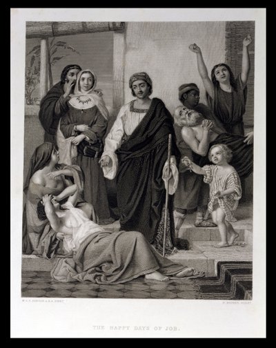 The Happy Days of Job, Engraved by H. Bourne by William Dobson