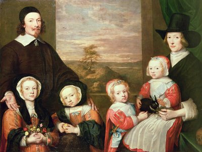 Unidentified family portrait, traditionally thought to be that of Sir Thomas Browne by William Dobson