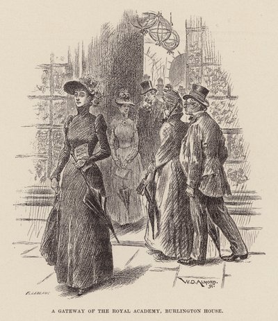 A gateway of the Royal Academy, Burlington House by William Douglas Almond