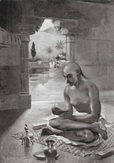 Kalidasa inditing the 