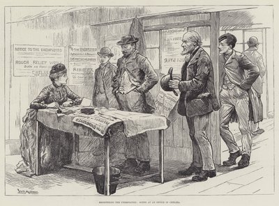 Registering the Unemployed, Scene at an Office in Chelsea by William Douglas Almond
