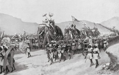 Vikramaditya Gupta Goes Forth to War, AD 395 by William Douglas Almond