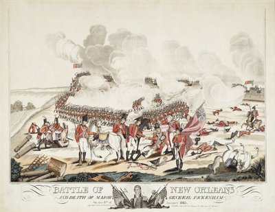 Battle of New Orleans and Death of Major General Packenham by William Edward (after) West