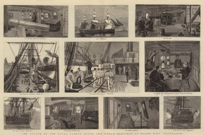 The Voyage of the Royal Cadets Round the World, Sketches on Board HMS Bacchante by William Edward Atkins