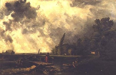 Scene on the Banks of the Medway - A Stormy Day by William Edward Dighton