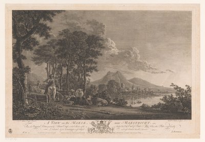 View on the Meuse near Maastricht (title on object) The Most Capital Paintings in England (series title) by William Elliot