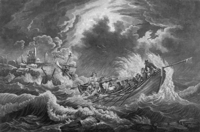 Lifeboat in the Act of Saving Part of the Crew of a Ship by William Elmes