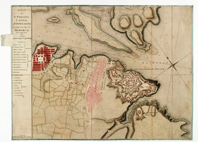 A Plan of St. Philips Castle and Fortifications in the Island of Minorca by William Faden