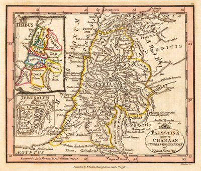 Palestine Map by William Faden