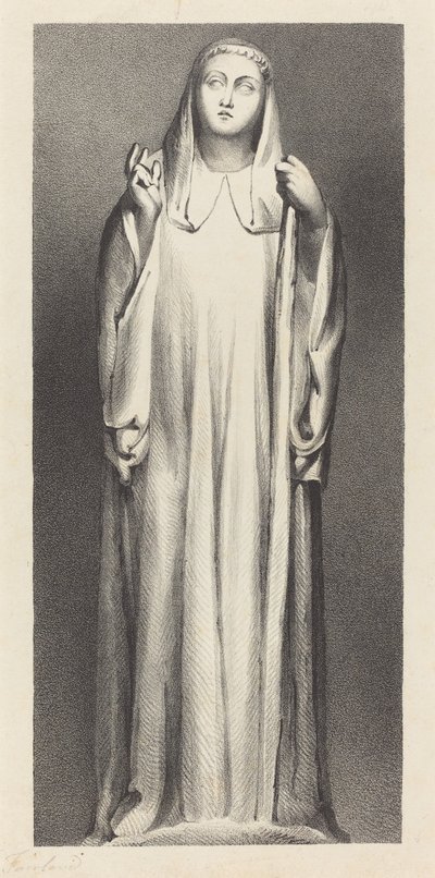 Figure from Peterborough Cathedral by William Fairland after John Flaxman