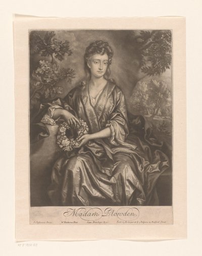Portrait of Sarah Chicheley Madam Plowden by William Faithorne (I)