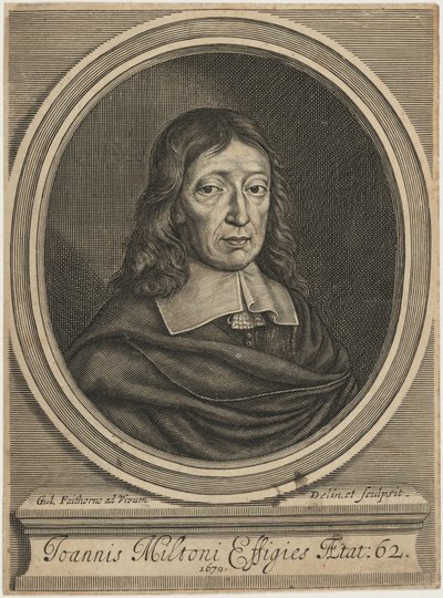 John Milton by William Faithorne