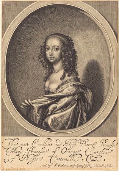 Mary, Princess of Orange by William Faithorne after Sir Anthony van Dyck