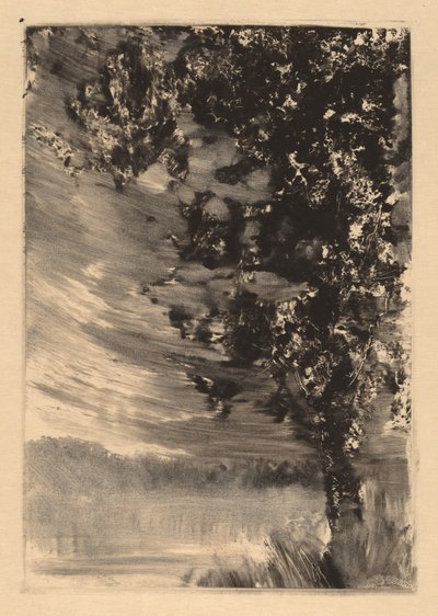 Moonlit Landscape with Tree at the Right by William Fowler Hopson