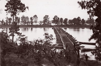 Pontoon Bridge Across James River, ca. 1864 by William Frank Browne