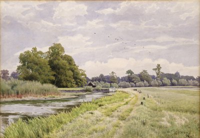 On the River Ouse, Hemingford Grey by William Fraser Garden