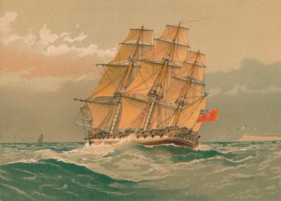 A 38-Gun Frigate by William Frederick Mitchell