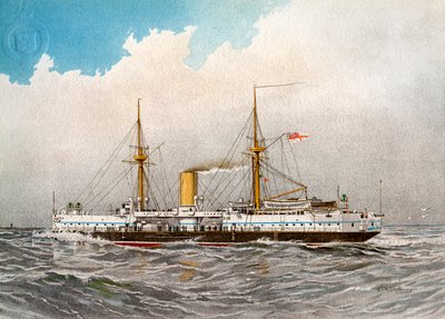 HMS Colossus, Royal Navy 2nd Class Battleship, c1890-c1893 by William Frederick Mitchell
