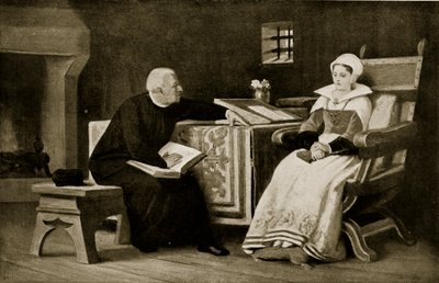 Lady Jane Grey in prison, illustration from 