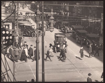 Sixth Street looking north from Olive Street by William G. Swekosky