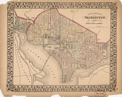 Plan of the City of Washington - The Capitol of the United States of America by William Gamble
