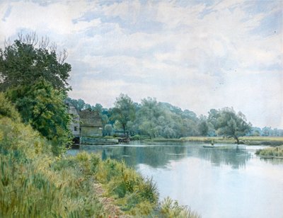 The Ouse and Mill at Hemingford Grey by William Garden Fraser