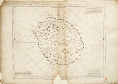 A chart of the Island of Bourbon in the Indian Ocean by William Gilbert