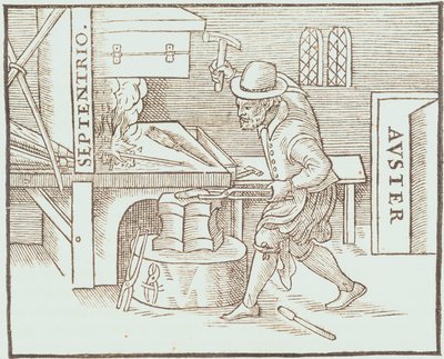 Forging a Magnet, from William Gilbert