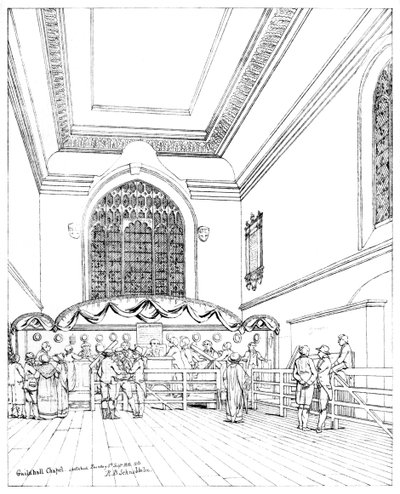 Interior of Guildhall Chapel, City of London, 1886 by William Griggs